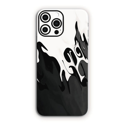 Liquid Waves Minimalist Designer Black & White Mobile Skin