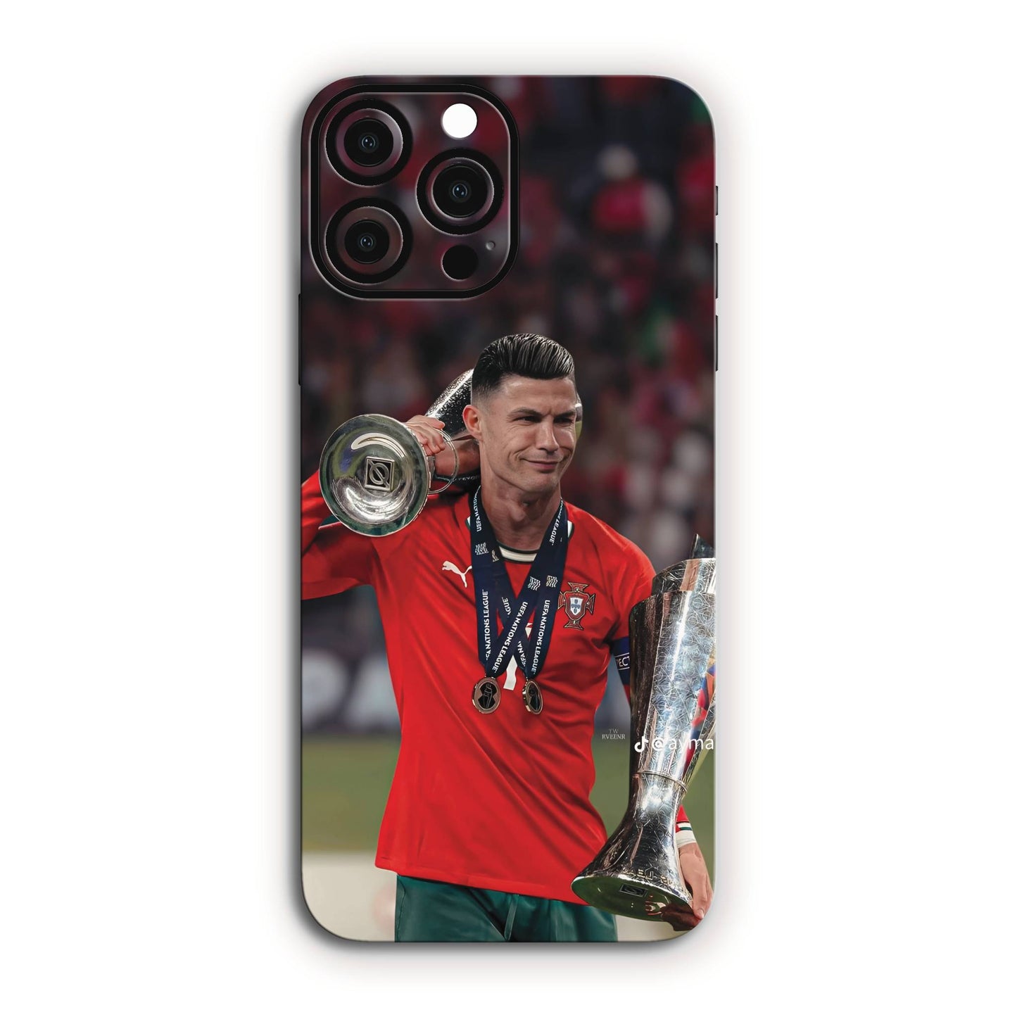 Ronaldo Portugal Double Trophy Champion Mobile Skin