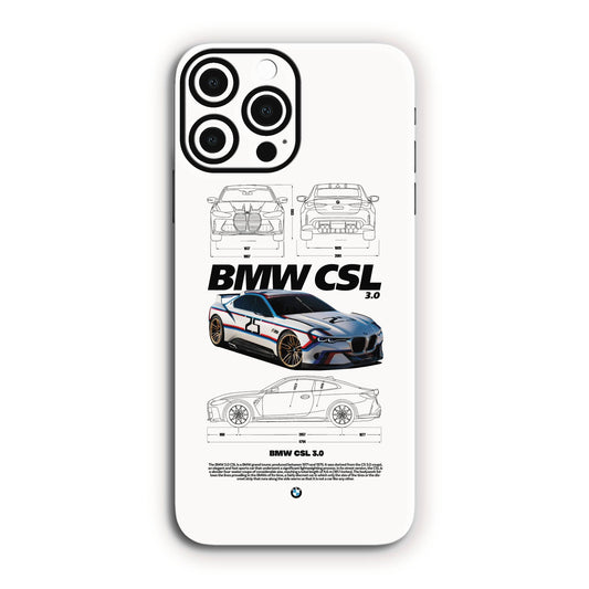 BMW CSL 3.0 White Mobile Skin