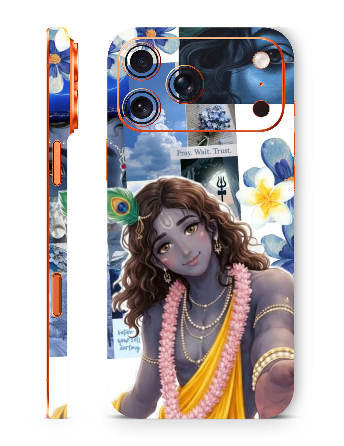Lord Krishna divine serenity aesthetic mobile skin The Trendyy