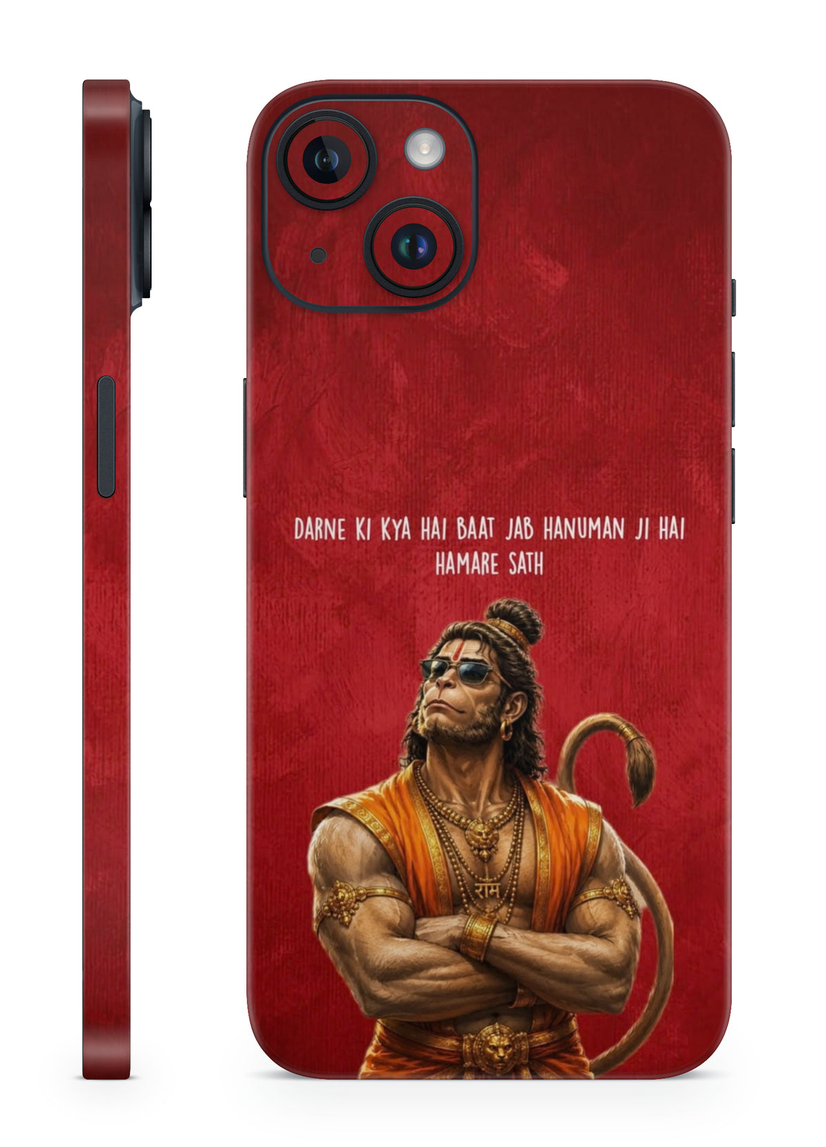  Lord Hanuman swagger crimson mobile skin by The Trendyy