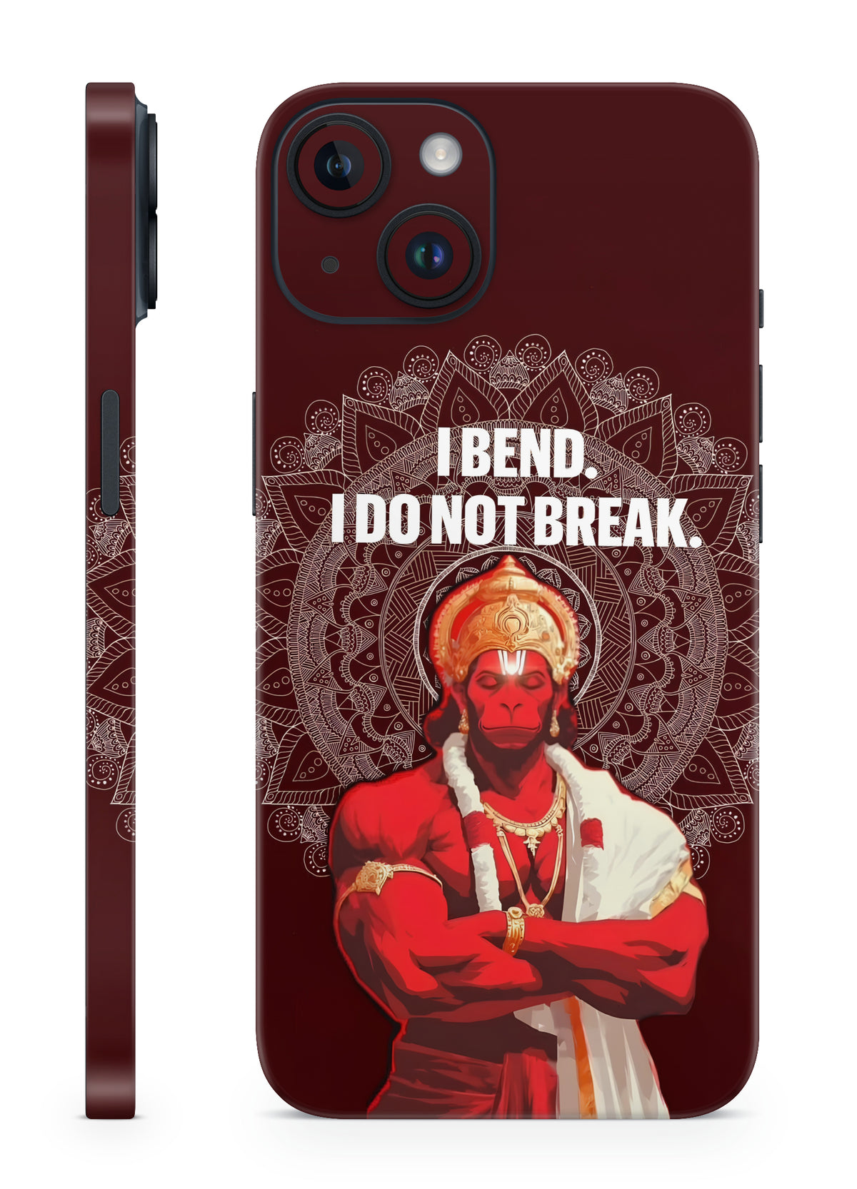 Lord Hanuman unbreakable strength mandala mobile skin by The Trendyy