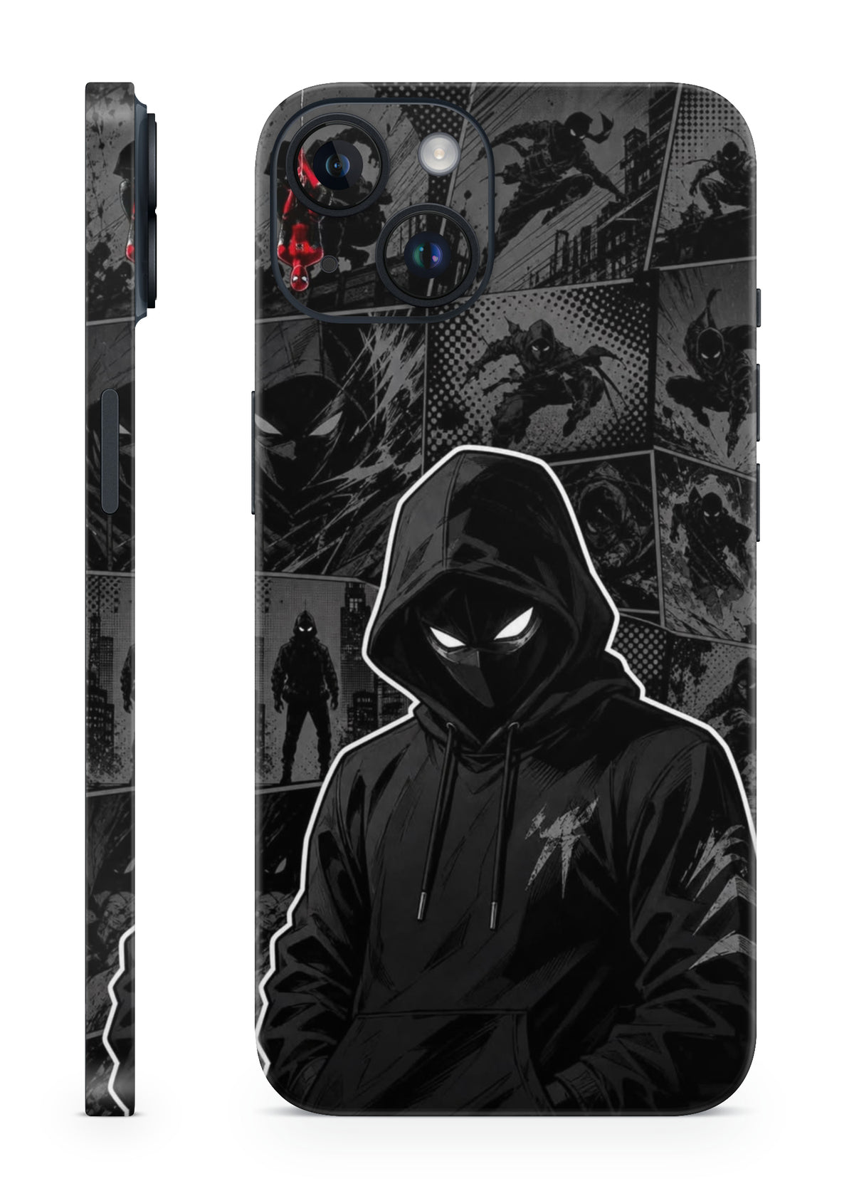 Urban Shadow Assassin dark manga mobile skin with hooded warrior artwork